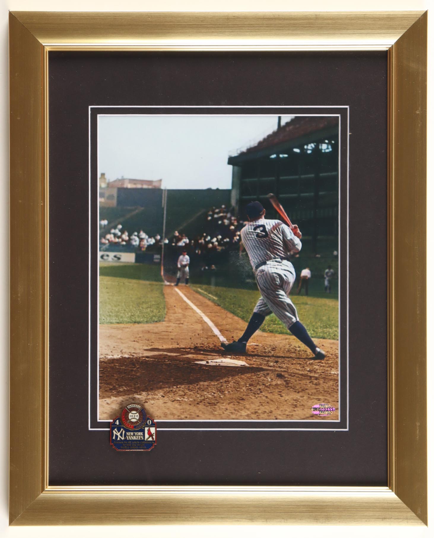 Babe Ruth Yankees Custom Framed Photo Display With Official 1928 World ...