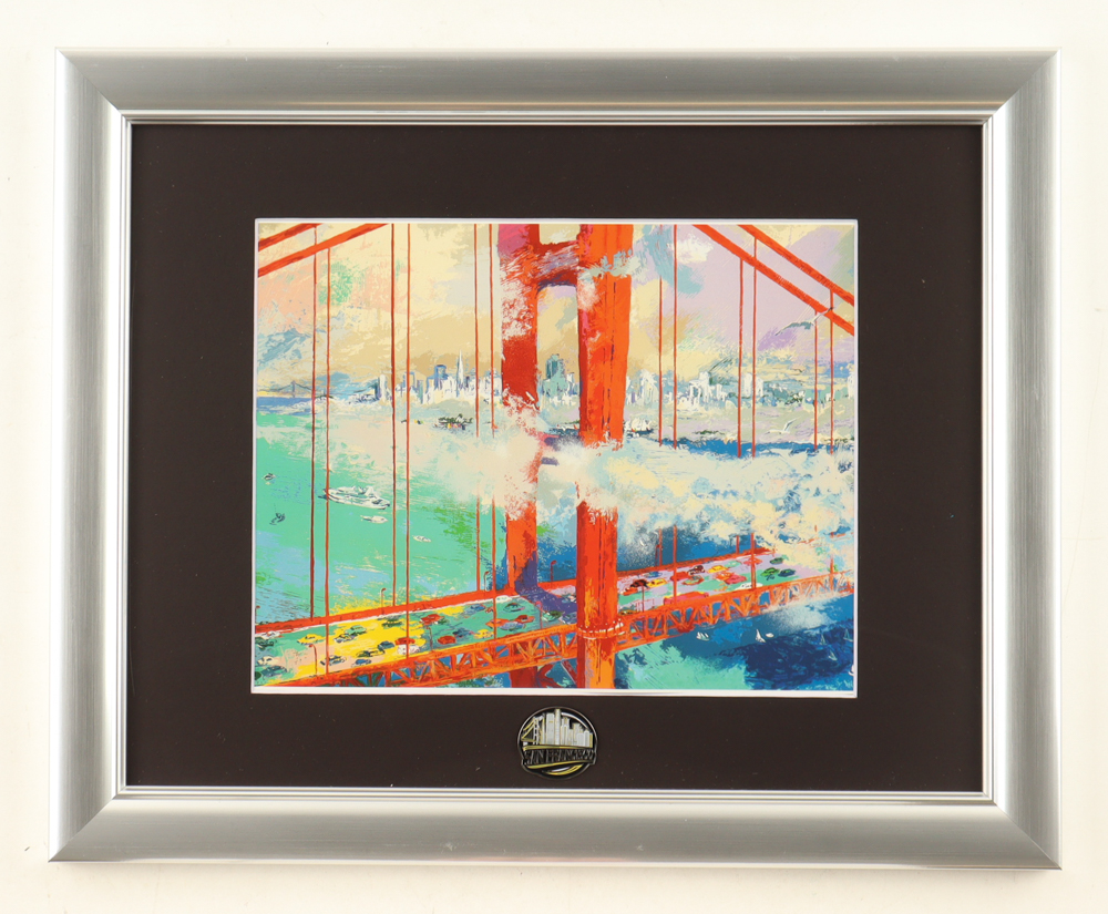 Leroy Neiman "San Francisco Golden Gate Bridge" Custom Framed Art Print With San Francisco Pin at PristineAuction.com Leroy Neiman "San Francisco Golden Gate Bridge" Custom Framed Art Print With San Francisco Pin at PristineAuction.com