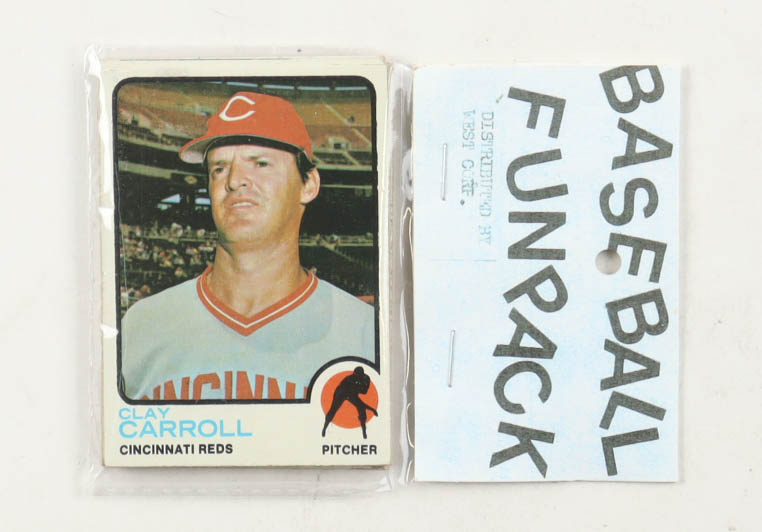 1973 Topps Baseball Card Fun Pack with (10) Cards at PristineAuction.com 1973 Topps Baseball Card Fun Pack with (10) Cards at PristineAuction.com