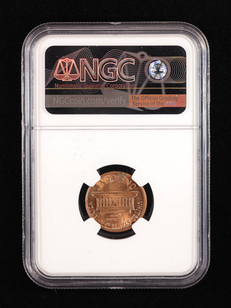 1992 Lincoln Cent, North East Error Collection - Mint Error Struck Off Center (NGC BRILLIANT UNCIRCULATED) at PristineAuction.com 1992 Lincoln Cent, North East Error Collection - Mint Error Struck Off Center (NGC BRILLIANT UNCIRCULATED) at PristineAuction.com