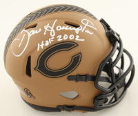 Dan Hampton Signed Bears Salute To Service Alternate Speed Mini Helmet Inscribed "HOF 2002" (Schwartz) at PristineAuction.com