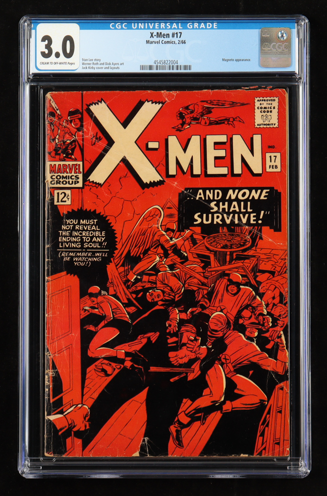 1966 "X-Men" Issue #17 Marvel Comic Book (CGC 3.0) at PristineAuction.com 1966 "X-Men" Issue #17 Marvel Comic Book (CGC 3.0) at PristineAuction.com