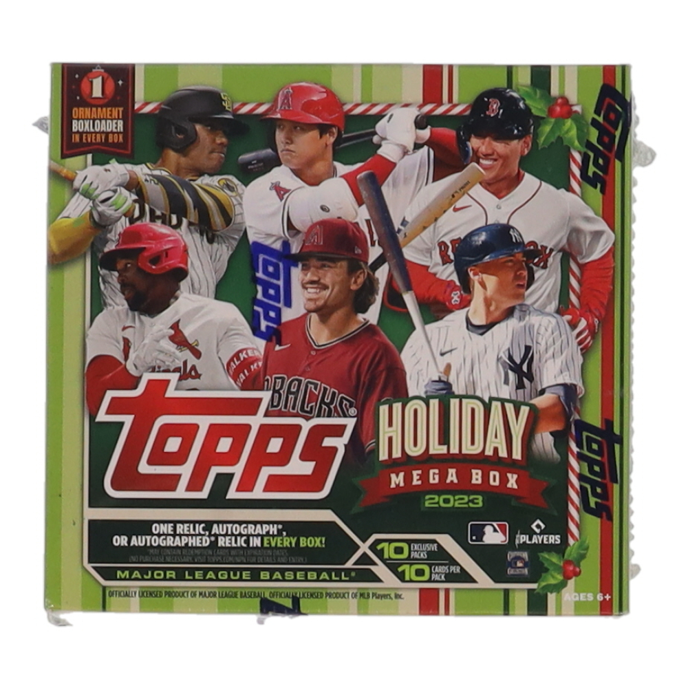 2023 Topps Holiday Baseball Mega Box with (10) Packs at PristineAuction.com
