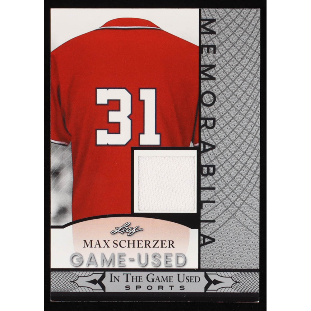 Max Scherzer 2024 Leaf ITG Sports Game-Used Memorabilia #GUM97 at PristineAuction.com