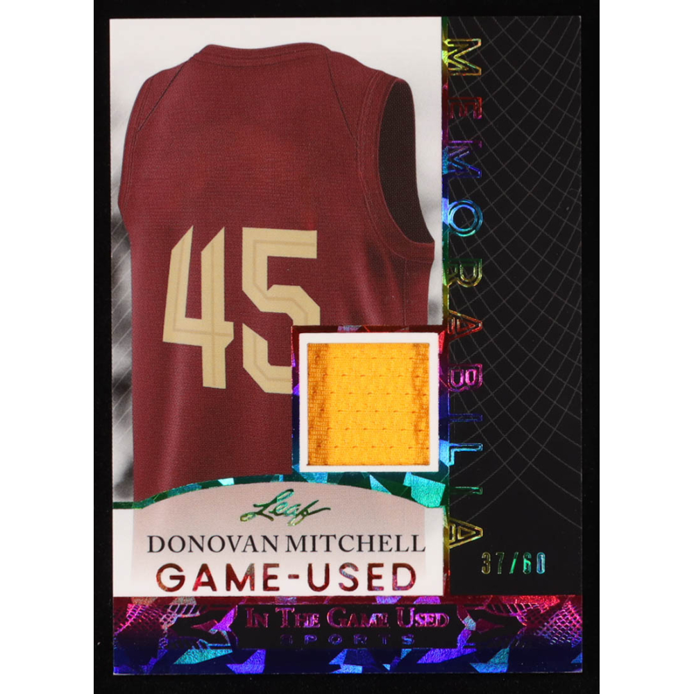 Donovan Mitchell 2024 Leaf ITG Sports Game-Used Memorabilia Rainbow Crystal #GUM12 #37/60 at PristineAuction.com