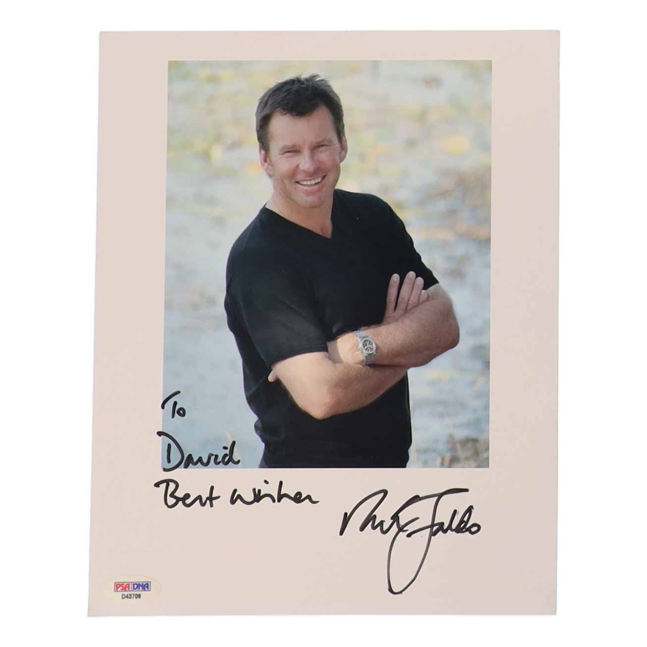 Nick Faldo Signed 8x10 Photo Inscribed "Best Wishes" (PSA) at PristineAuction.com Nick Faldo Signed 8x10 Photo Inscribed "Best Wishes" (PSA) at PristineAuction.com