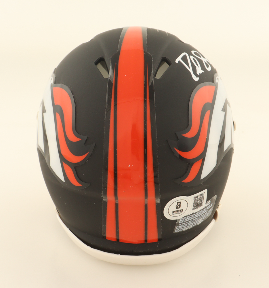 Rod Smith Signed Broncos Matte Black Alternate Speed Mini Helmet (Beckett) at PristineAuction.com Rod Smith Signed Broncos Matte Black Alternate Speed Mini Helmet (Beckett) at PristineAuction.com