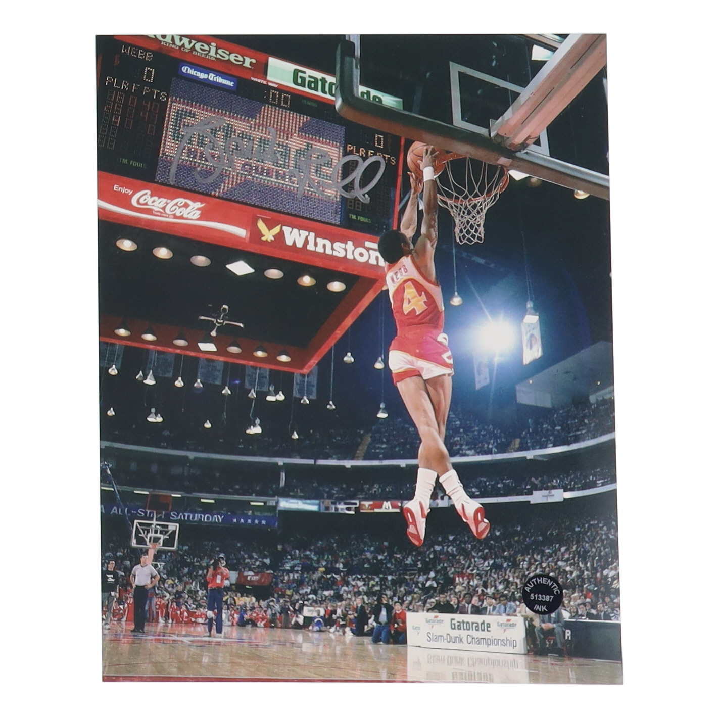 Spud Webb Signed Hawks 8x10 Photo (Authentic Ink) at PristineAuction.com Spud Webb Signed Hawks 8x10 Photo (Authentic Ink) at PristineAuction.com