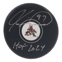 Jeremy Roenick Signed Coyotes Logo Hockey Puck Inscribed "HOF 2024" (Schwartz) at PristineAuction.com