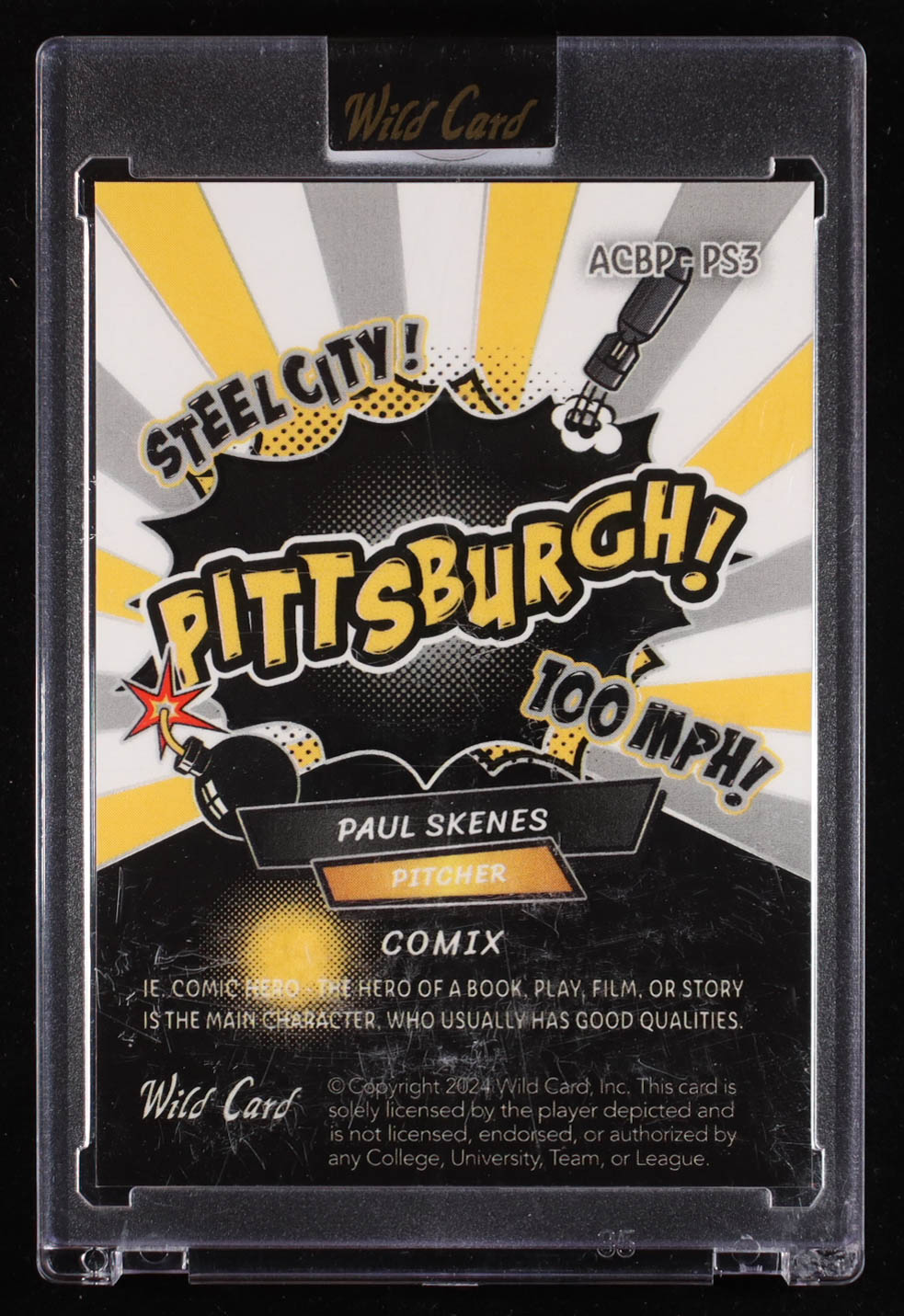 Paul Skenes 2024 Wild Card Alumination Comix Pittsburgh! Yellow and Silver Mosaic #PS3 RC #19/30 at PristineAuction.com Paul Skenes 2024 Wild Card Alumination Comix Pittsburgh! Yellow and Silver Mosaic #PS3 RC #19/30 at PristineAuction.com