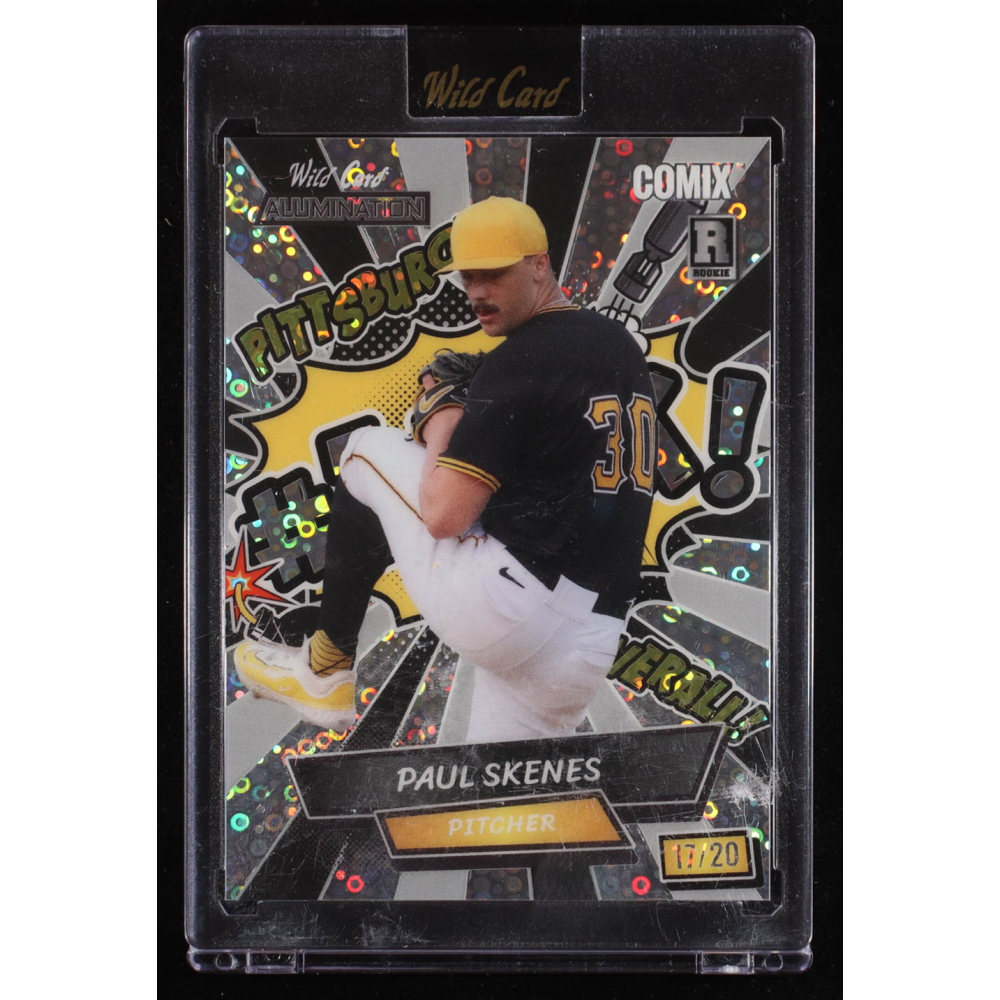 Paul Skenes 2024 Wild Card Alumination Comix #1 Pick! Black and Silver Disco #PS3 RC #17/20 at PristineAuction.com