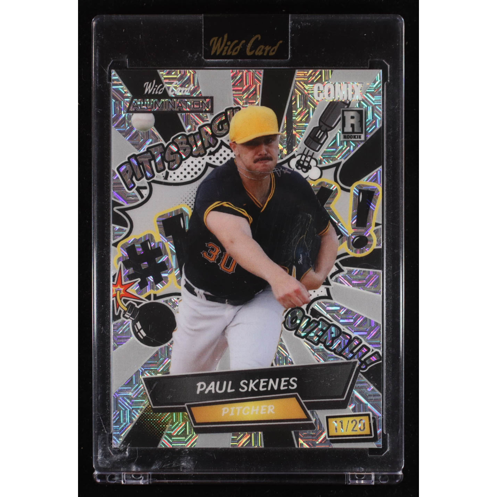 Paul Skenes 2024 Wild Card Alumination Comix #1 Pick! Black and Silver Mojo #PS1 RC #11/20 at PristineAuction.com