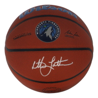 Christian Laettner Signed Timberwolves Logo Basketball (Schwartz) at PristineAuction.com