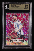 Lionel Messi 2023 Leaf Metal Special Release Prized Legend Mojo Pink Foil Proofs #PL14 #1/1 (BGS 10) at PristineAuction.com