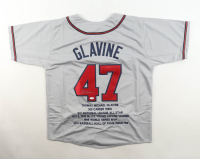 Tom Glavine Signed Career Highlight Stat Jersey (JSA) at PristineAuction.com