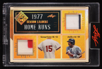 George Foster  / Jim Rice 2025 Leaf Season In The Sun 1977 Season Leaders Home Runs Gold #SL-15 #1/1 at PristineAuction.com