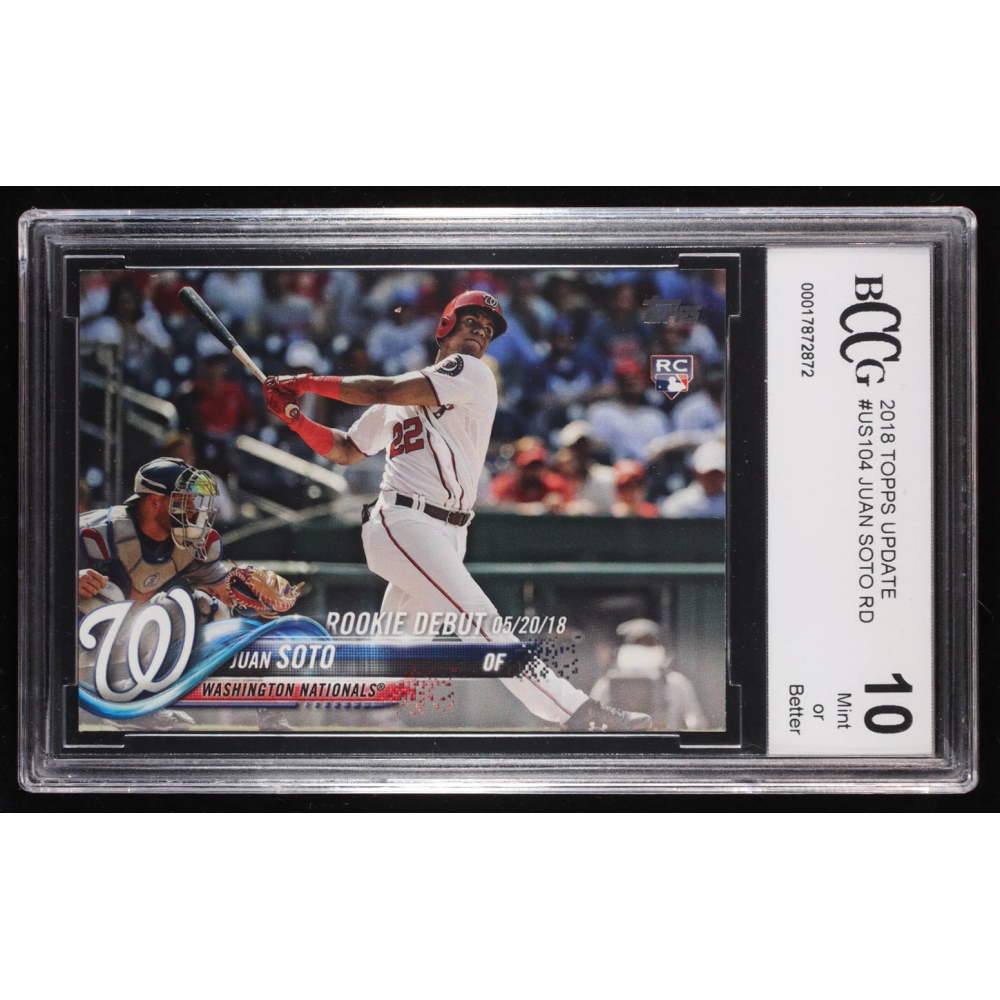 Juan Soto 2018 Topps Update #US104 RD RC (BCCG 10) at PristineAuction.com
