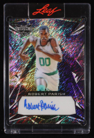 Robert Parish Signed 2023 Leaf Vibrance Rainbow Shimmer #BA-RP1 #2/4 at PristineAuction.com