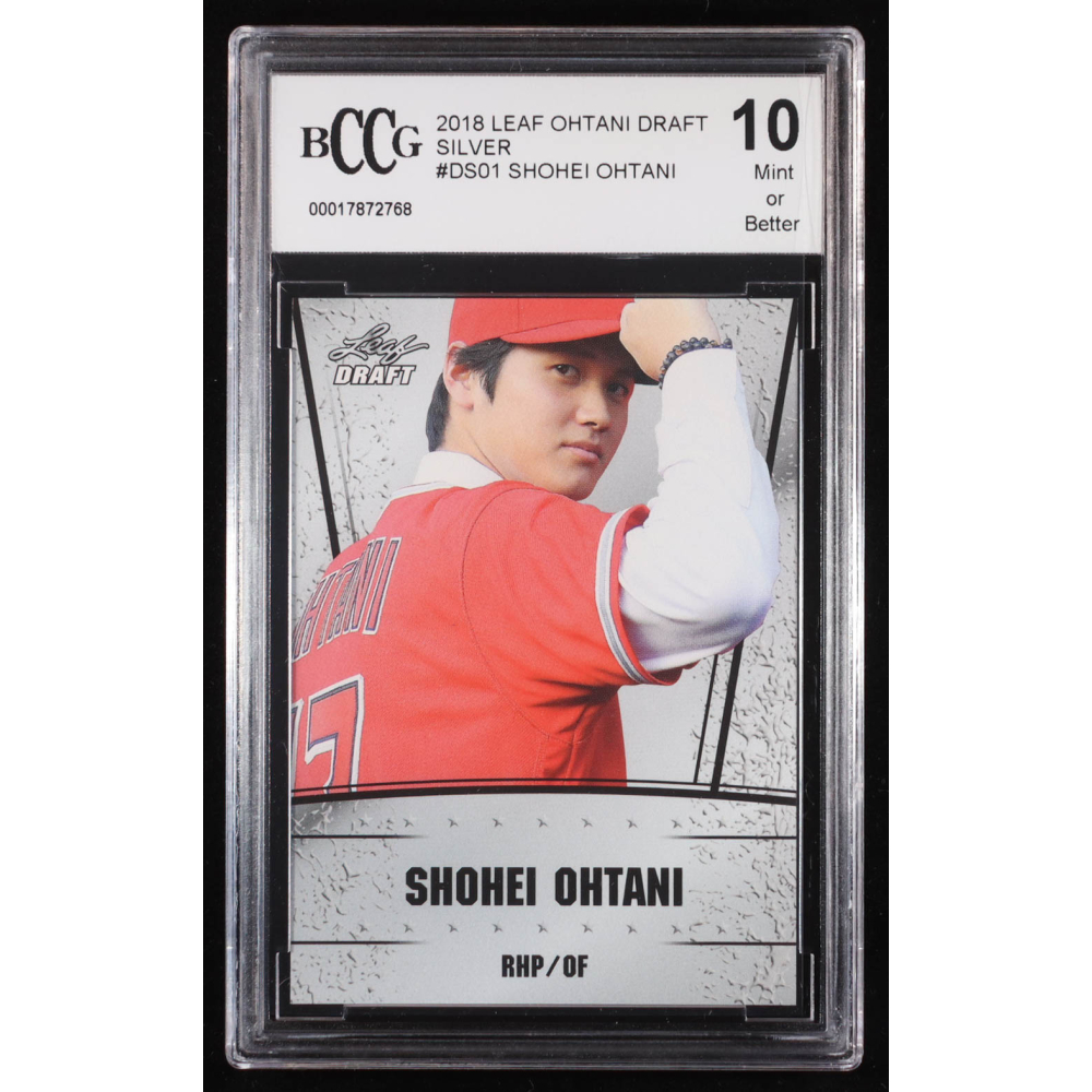 Shohei Ohtani 2018 Leaf Ohtani Draft Silver #DS01 RC (BCCG 10) at PristineAuction.com