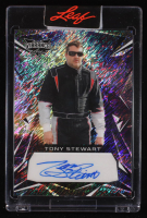 Tony Stewart Signed 2023 Leaf Vibrance Rainbow Shimmer #BA-TS1 #1/4 at PristineAuction.com