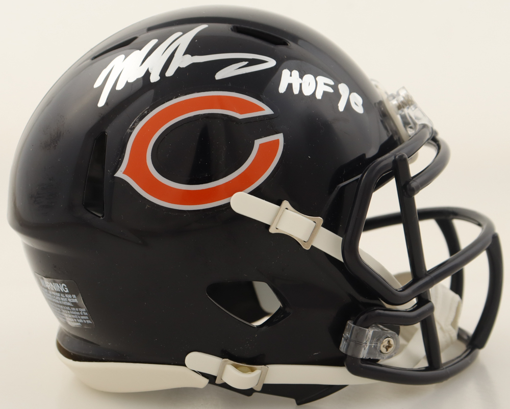 Mike Singletary Signed Bears Salute To Service Alternate Speed Mini Helmet Inscribed "HOF 98" (Schwartz) at PristineAuction.com Mike Singletary Signed Bears Salute To Service Alternate Speed Mini Helmet Inscribed "HOF 98" (Schwartz) at PristineAuction.com