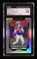 JJ McCarthy 2024 Panini Prizm Emergent Prizms Silver #19 RC (CGC 10) at PristineAuction.com