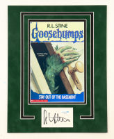 R. L. Stine Signed "Goosebumps: Stay Out Of The Basement" 11x14 Custom Matted Cut Display (ACOA) at PristineAuction.com