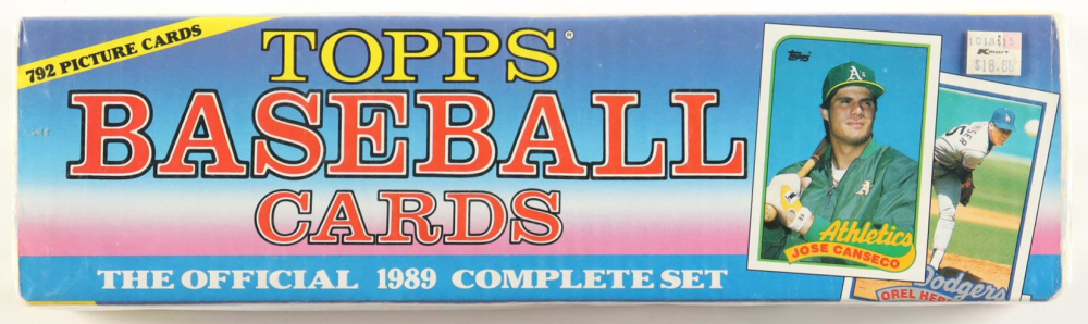 1989 Topps Baseball Complete Factory Set of (792) Cards with Craig Biggio #49 RC, Randy Johnson #647 RC, Gary Sheffield #343 RC, John Smoltz #382 RC