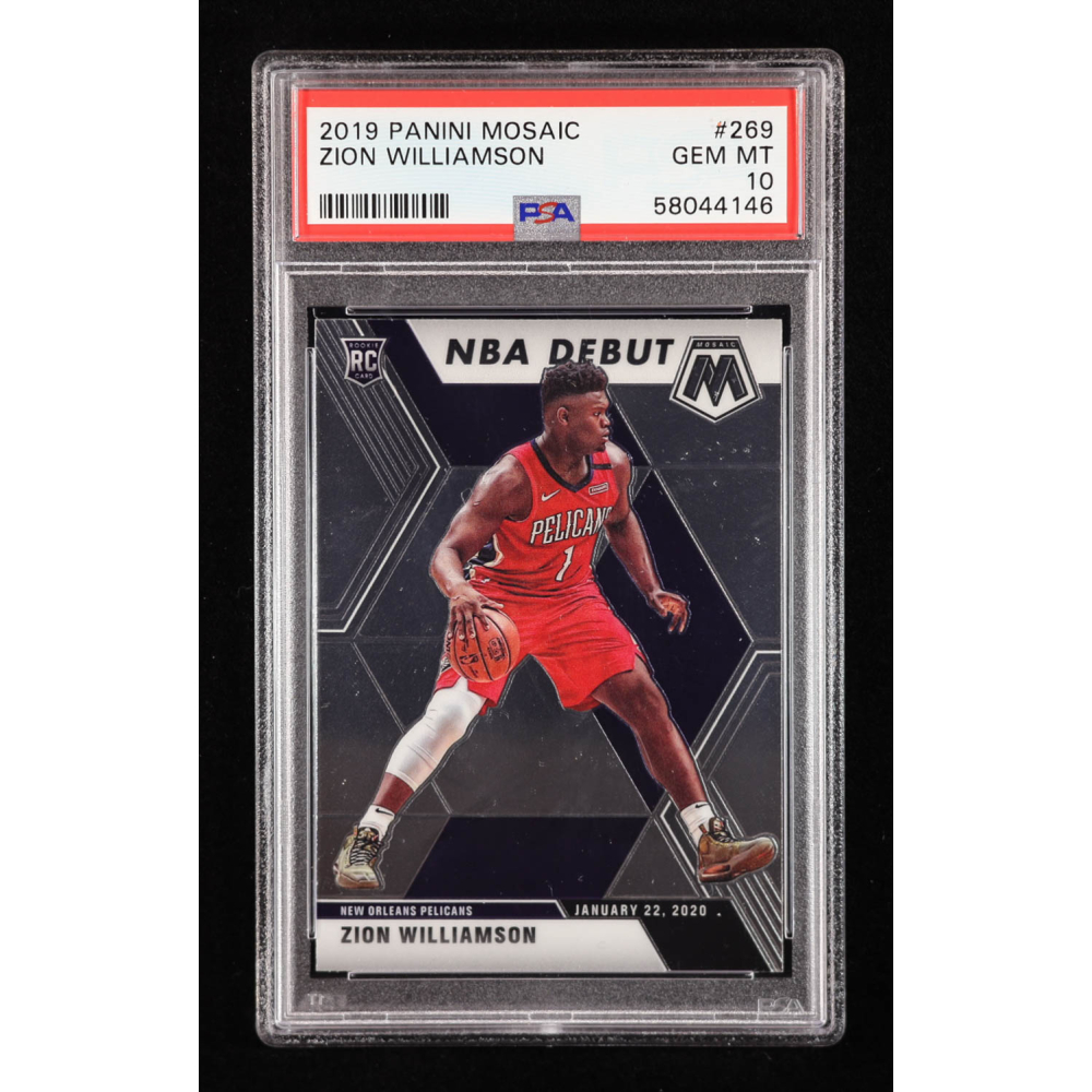 Zion Williamson 2019 Panini Mosaic NBA Debut #269 RC (PSA 10) at PristineAuction.com
