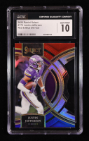 Justin Jefferson 2023 Select Prizm Red and Blue Die Cut #175 (CGC 10) at PristineAuction.com