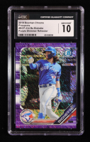 Bo Bichette 2019 Bowman Chrome Prospects Purple Shimmer Refractors #BCP234 RC (CGC 10) at PristineAuction.com