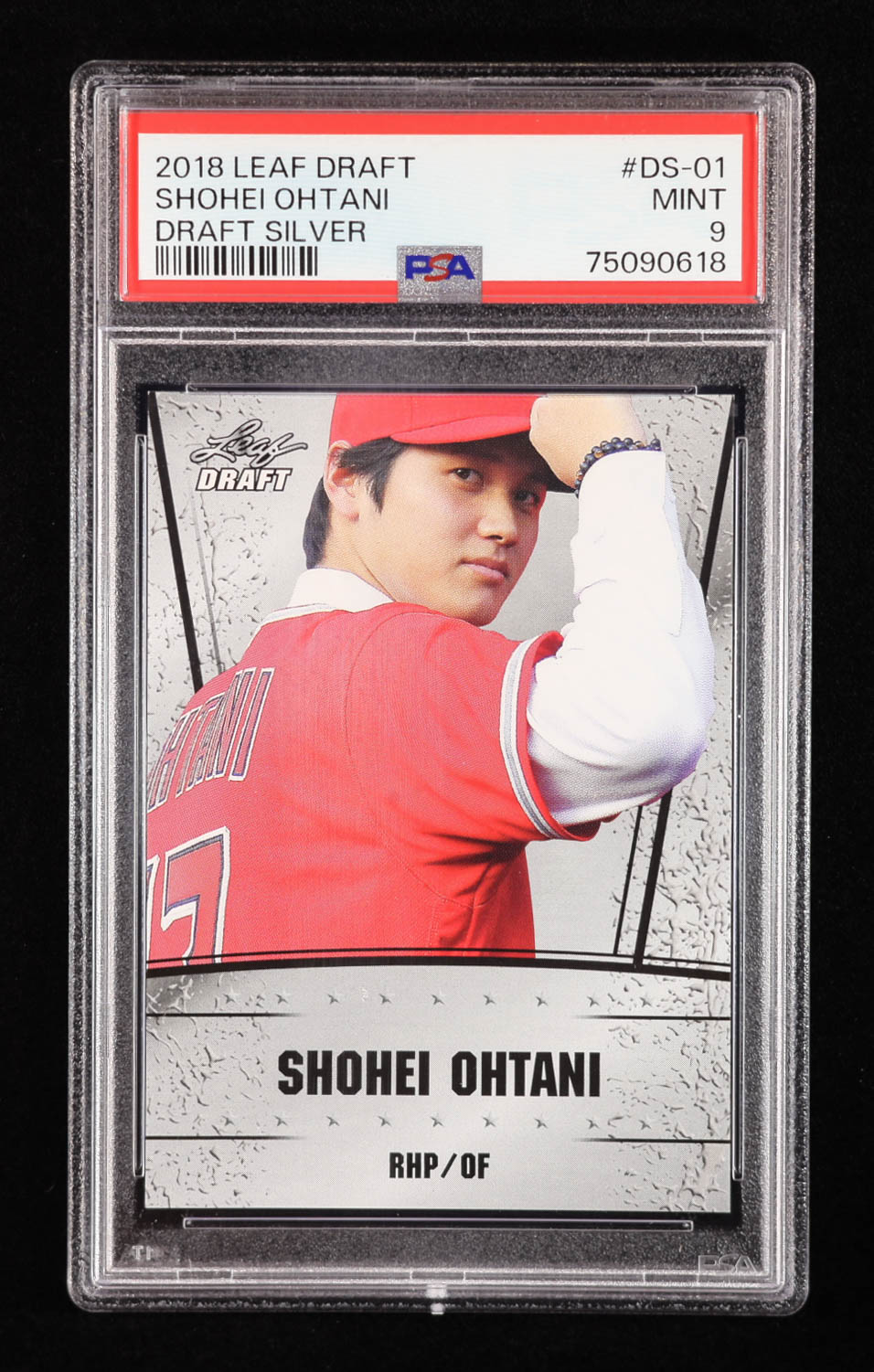 Shohei Ohtani 2018 Leaf Draft Draft Silver #DS-01 RC (PSA 9) at PristineAuction.com Shohei Ohtani 2018 Leaf Draft Draft Silver #DS-01 RC (PSA 9) at PristineAuction.com