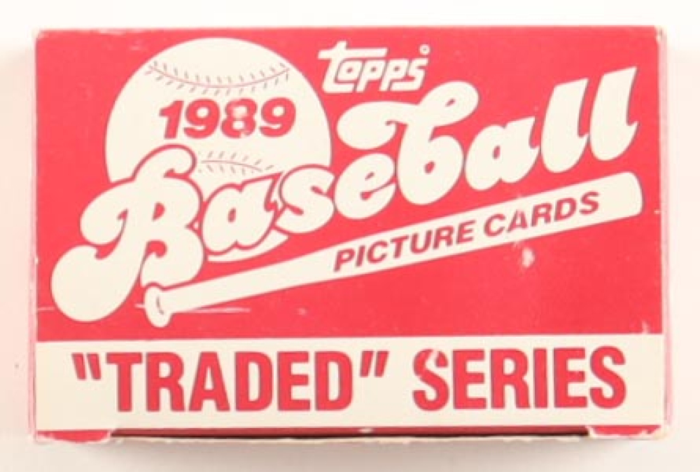 1989 Topps Traded Baseball Complete Set of (132) Cards with Ken Griffey Jr. #41T RC, Randy Johnson #57T, Kenny Rogers #104T RC, Nolan Ryan #106T