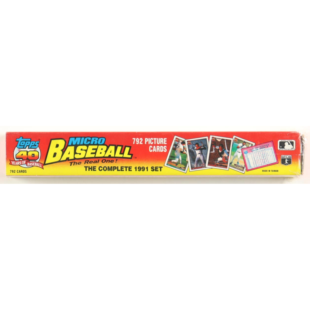 1991 Topps Micro Baseball Complete Factory Set of (792) Cards with Chipper Jones #333, Ken Griffey Jr. #790, Nolan Ryan #1, Carl Everett #113 at PristineAuction.com
