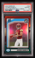 Jayden Daniels 2024 Donruss Optic Rated Rookies Preview Red and Green #389 RC (PSA 10) at PristineAuction.com