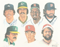 300 Saves Club 16x20 Lithograph Signed by (4) with Goose Gossage, Rollie Fingers, Lee Smith & Jeff Reardon (JSA) at PristineAuction.com