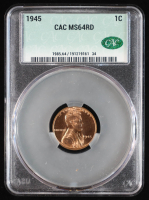 1945 Lincoln Wheat Cent (CAC MS64 RD) at PristineAuction.com
