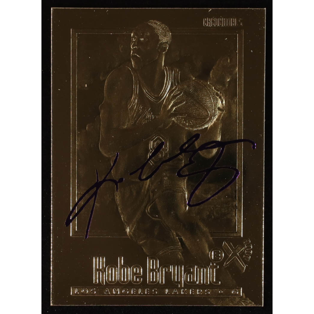 Kobe Bryant 1996-97 Skybox EX-2000 23KT Gold Card Purple Signature #NNO RC at PristineAuction.com
