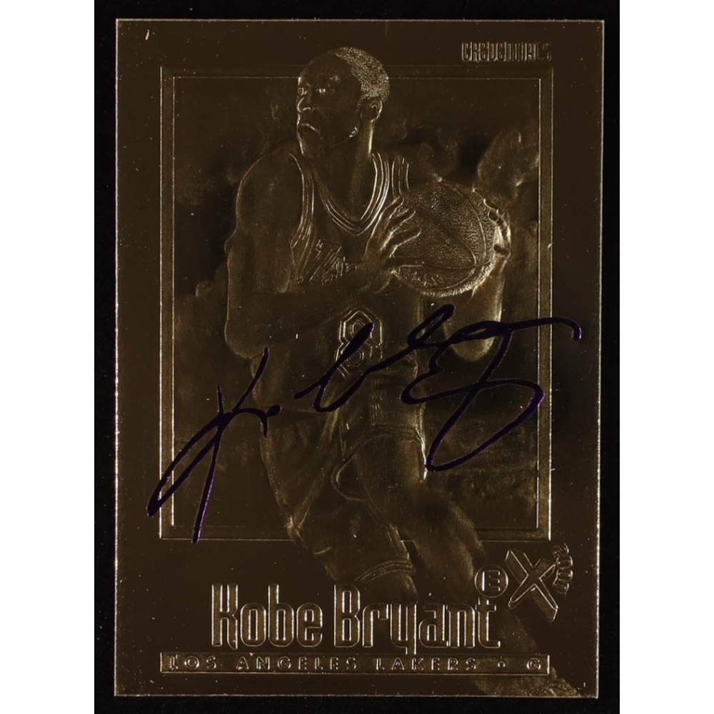 Kobe Bryant 1996-97 Skybox EX-2000 23KT Gold Card Purple Signature #NNO RC at PristineAuction.com