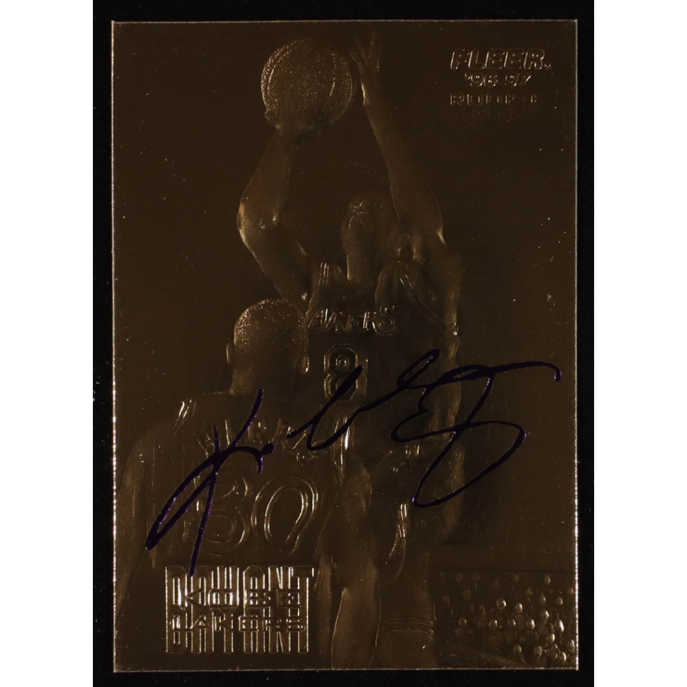 Kobe Bryant 1996-97 Fleer 23KT Gold Card Purple Signature #NNO RC at PristineAuction.com