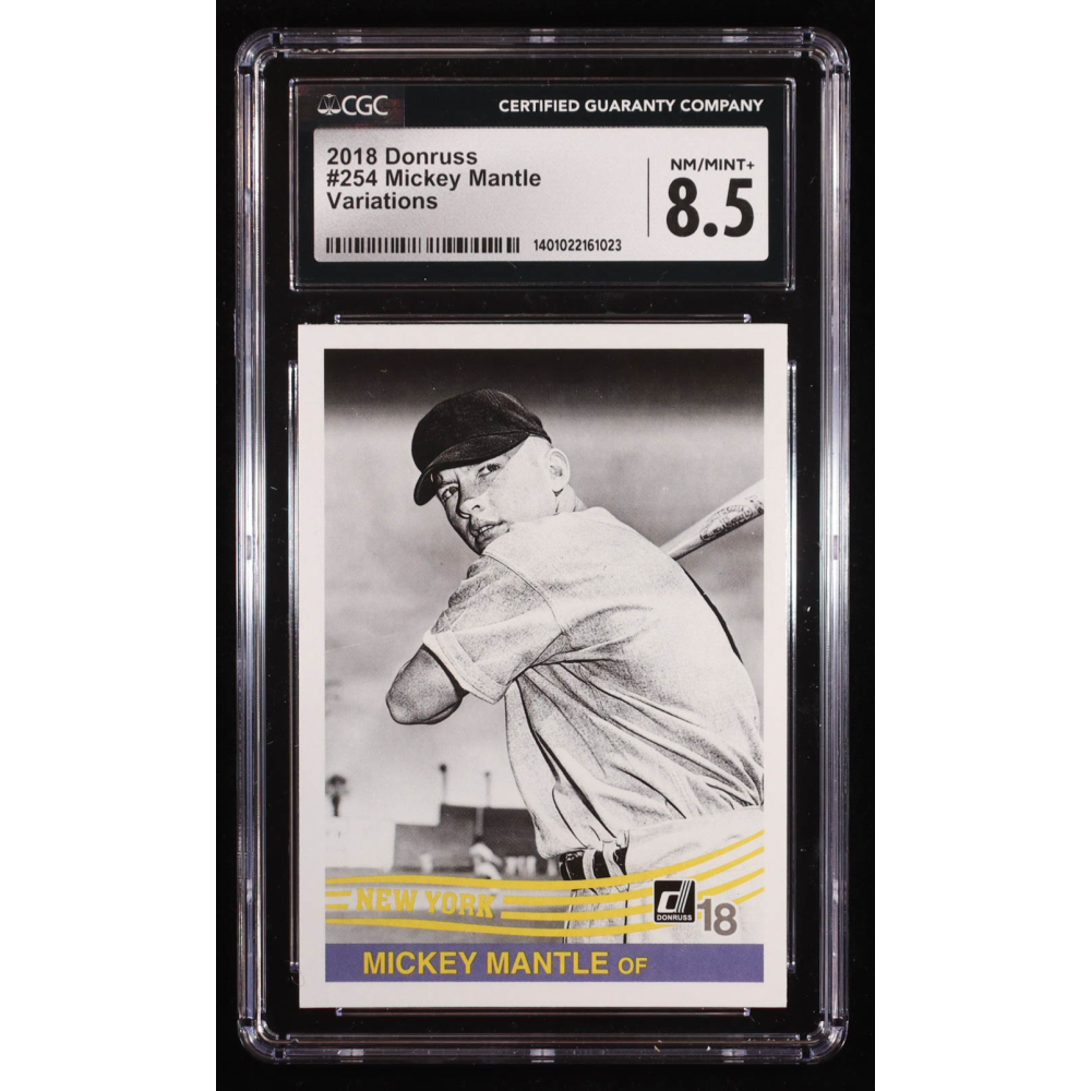 Mickey Mantle 2018 Donruss Variations #254 RETRO (CGC 8.5) at PristineAuction.com Mickey Mantle 2018 Donruss Variations #254 RETRO (CGC 8.5) at PristineAuction.com