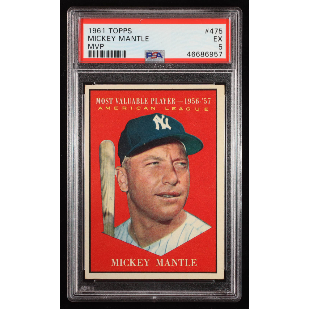 Mickey Mantle 1961 Topps #475 MVP (PSA 5) at PristineAuction.com