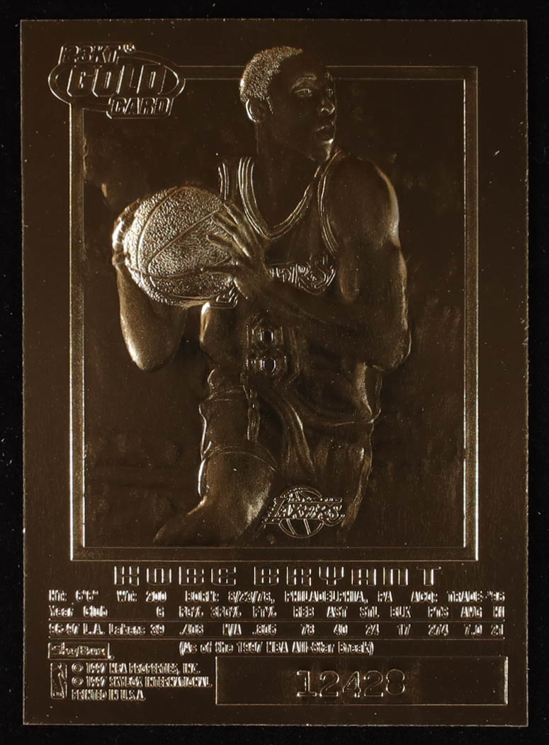 Kobe Bryant 1996-97 Skybox EX-2000 23KT Gold Card Black #NNO RC at PristineAuction.com Kobe Bryant 1996-97 Skybox EX-2000 23KT Gold Card Black #NNO RC at PristineAuction.com