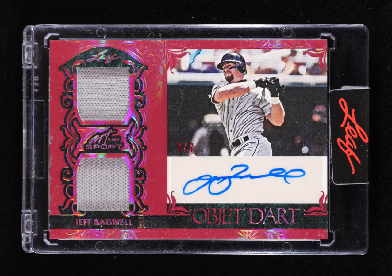 Jeff Bagwell 2023 Leaf Art of Sport Objet D'Art Autographs Prismatic Purple #ODJB1 #7/7 at PristineAuction.com Jeff Bagwell 2023 Leaf Art of Sport Objet D'Art Autographs Prismatic Purple #ODJB1 #7/7 at PristineAuction.com