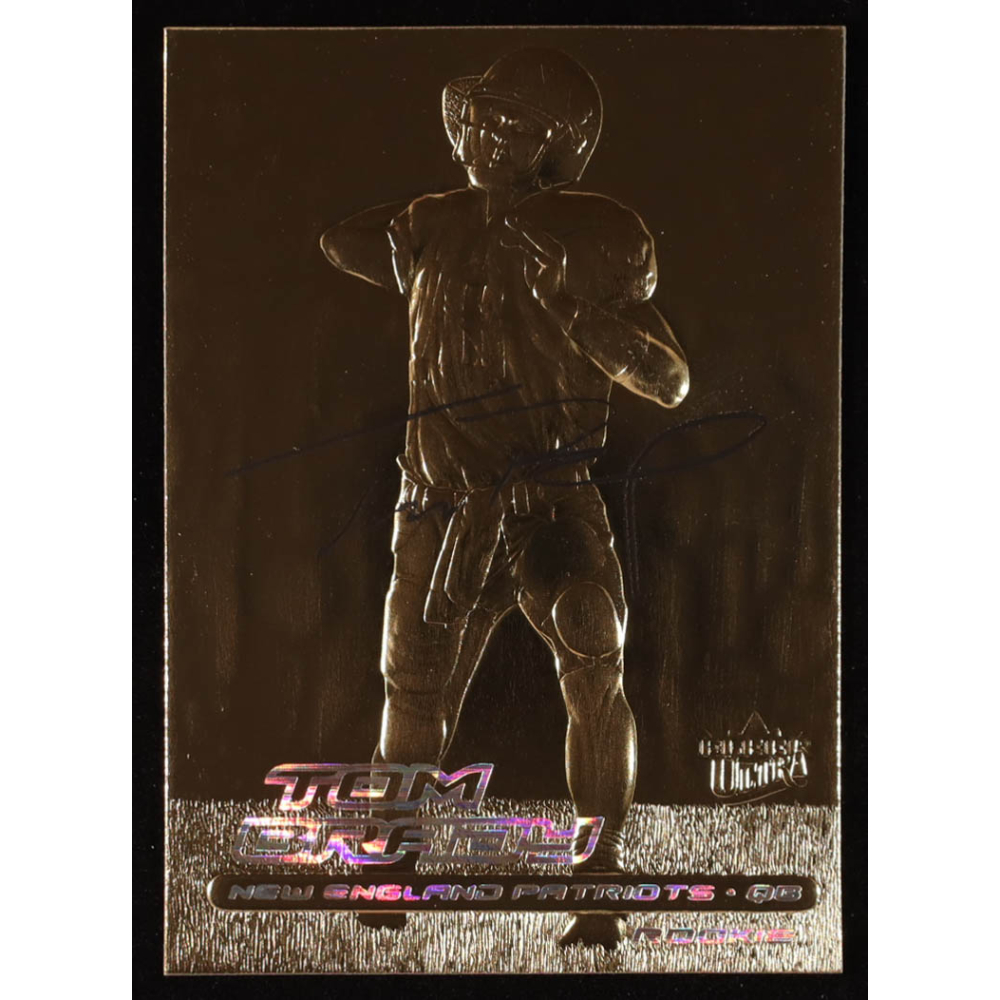 Tom Brady 2000 Fleer Ultra Signature Series 23KT Gold Card #NNO RC at PristineAuction.com