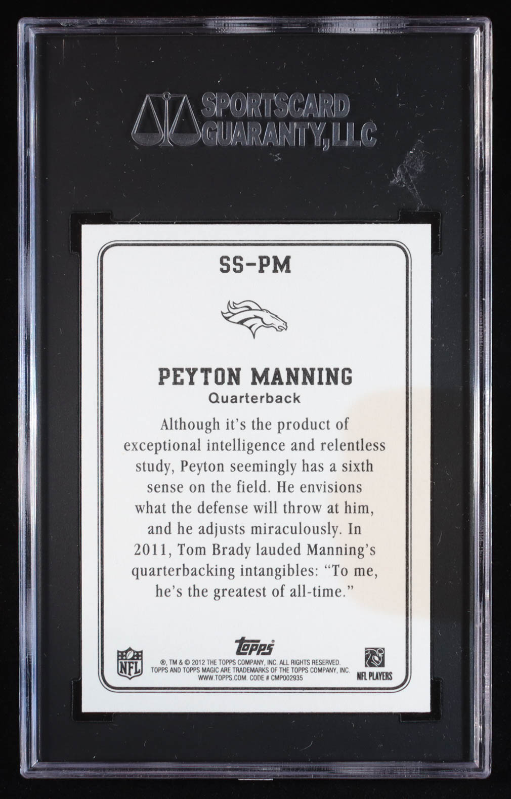 Peyton Manning 2012 Topps Magic Supernatural Stars #SSPM (SGC 10) at PristineAuction.com Peyton Manning 2012 Topps Magic Supernatural Stars #SSPM (SGC 10) at PristineAuction.com
