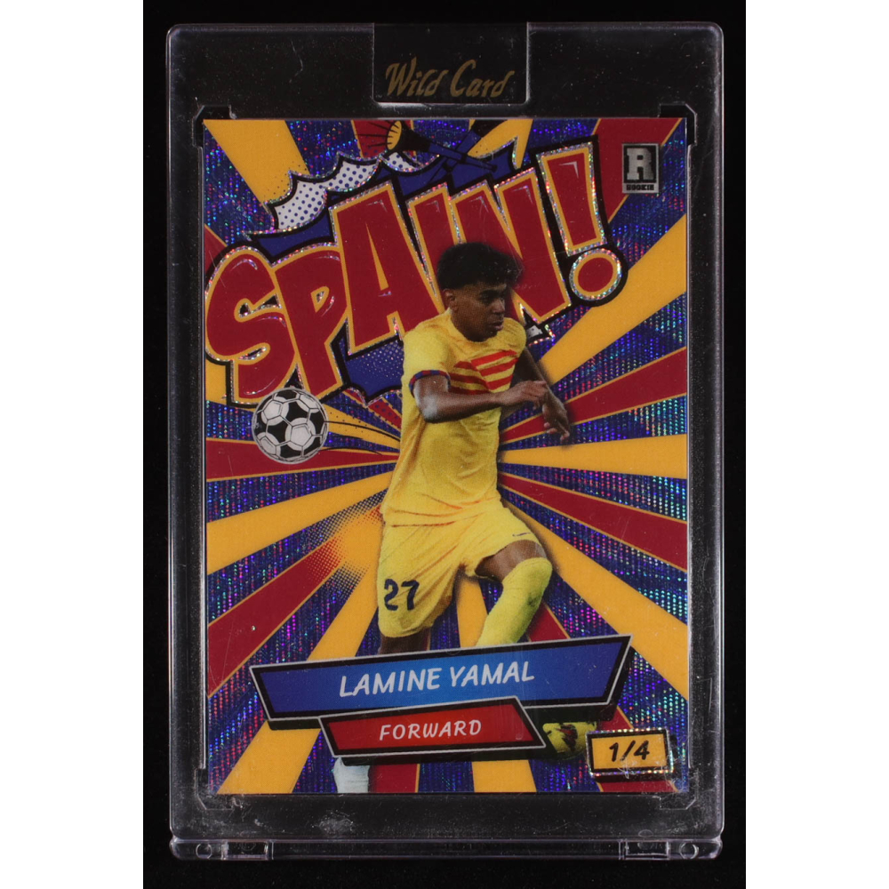 Lamine Yamal 2024 Wild Card Comix Spain! Red Yellow Blue Wave #LY2 RC #1/4 at PristineAuction.com