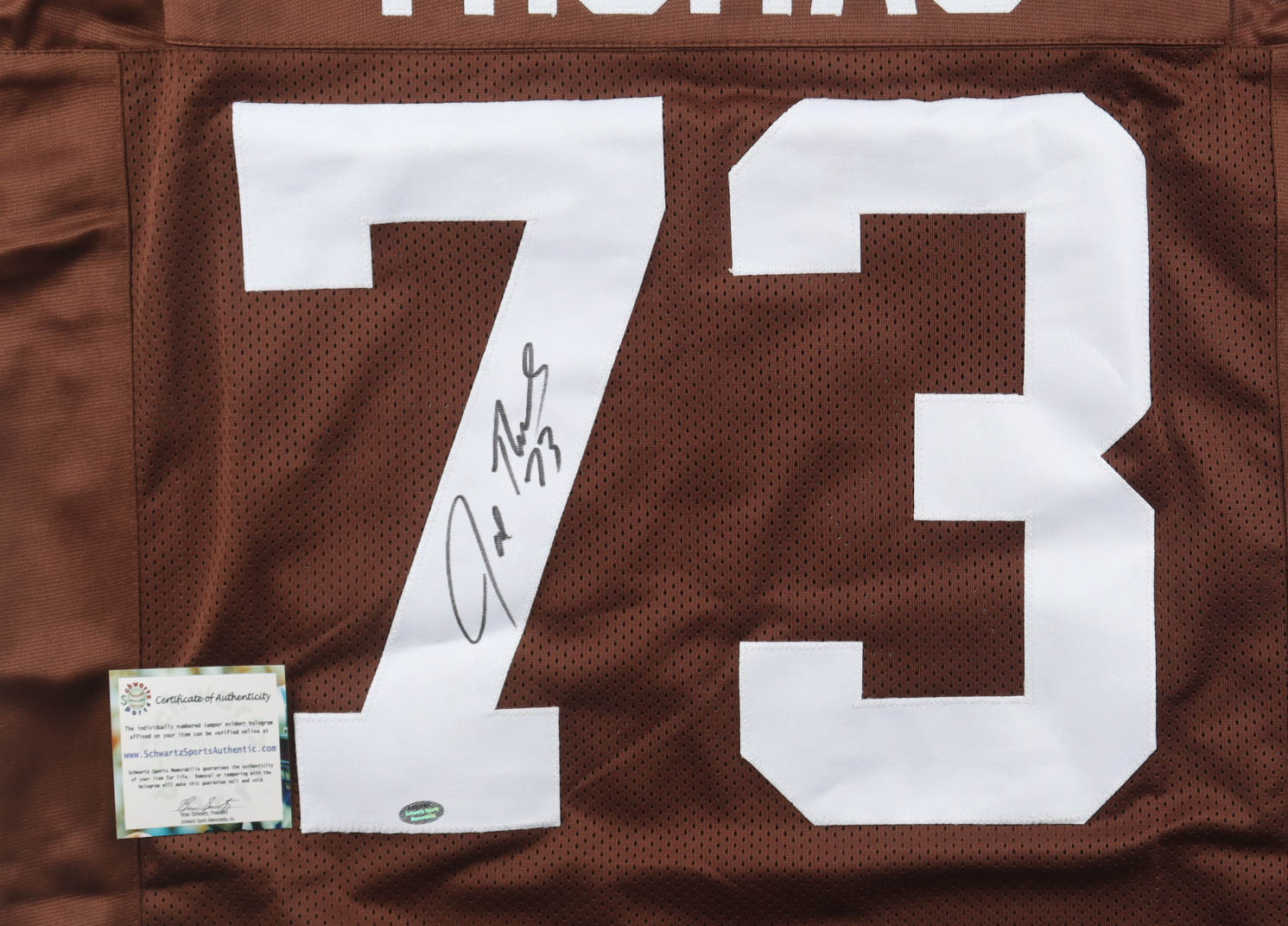 Joe Thomas Signed Jersey (Schwartz) at PristineAuction.com Joe Thomas Signed Jersey (Schwartz) at PristineAuction.com