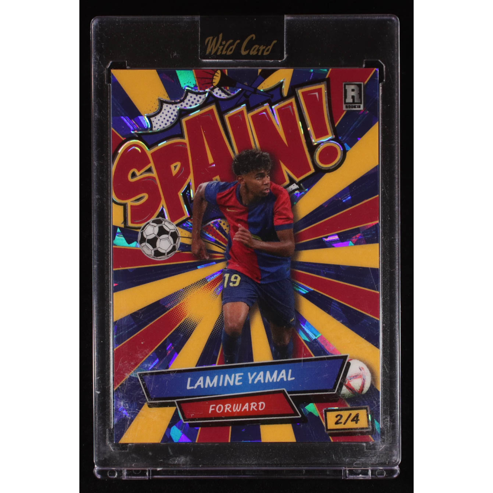 Lamine Yamal 2024 Wild Card Comix Spain! Red Yellow Blue Crystal #LY1 RC #2/4 at PristineAuction.com