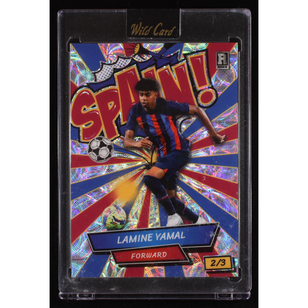 Lamine Yamal 2024 Wild Card Comix Spain! Red Blue Silver Scope #LY5 RC #2/3 at PristineAuction.com